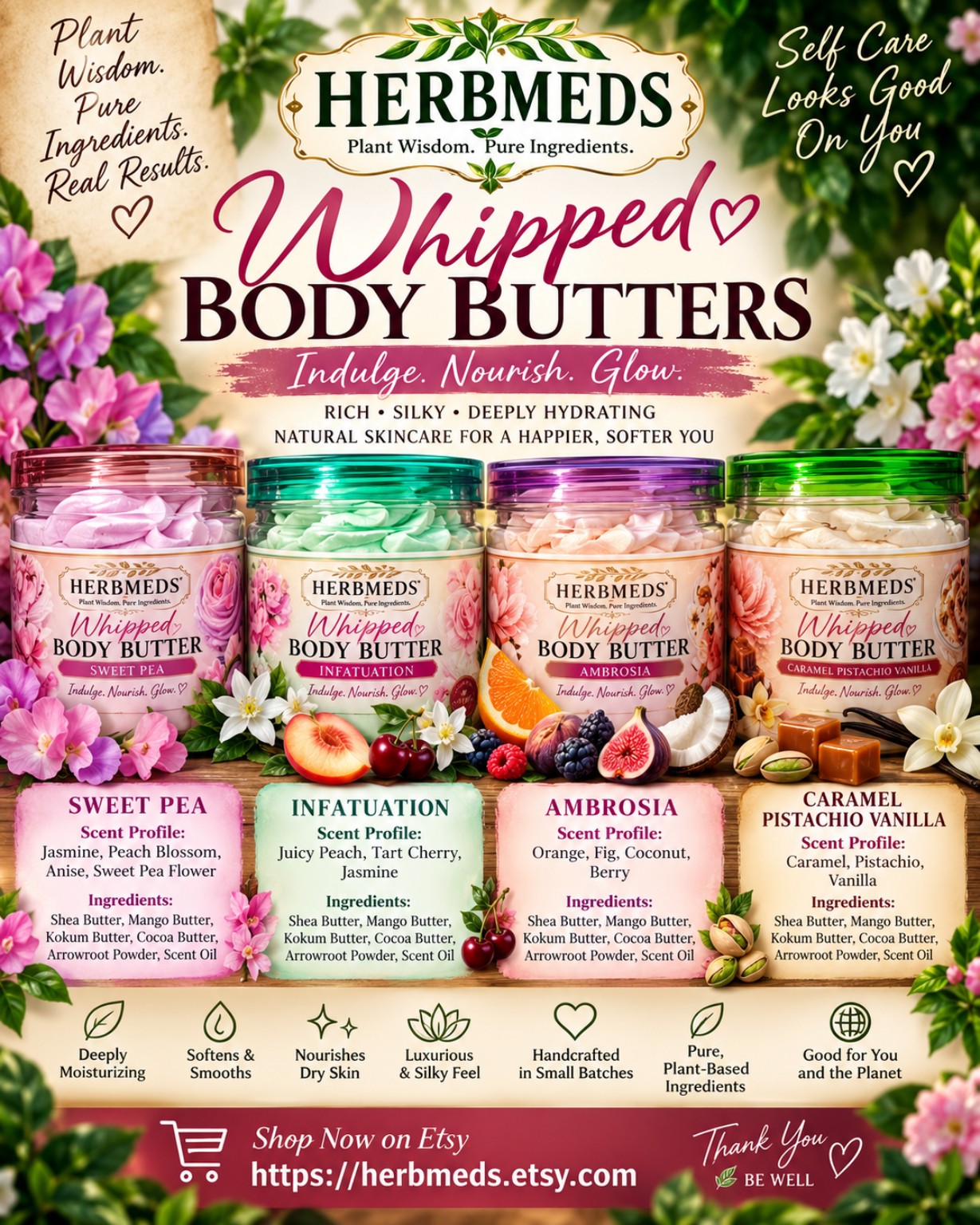HerbMeds whipped body butter collection